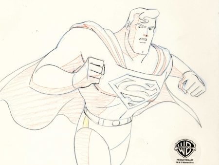 Superman the Animated Series Original Production Drawing: Superman Supply