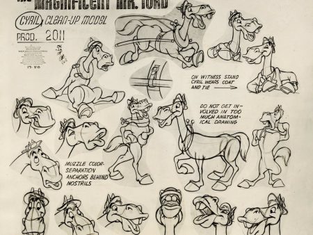 The Adventures of Ichabod and Mr. Toad Original Production Model Sheet: Cyril Online Hot Sale