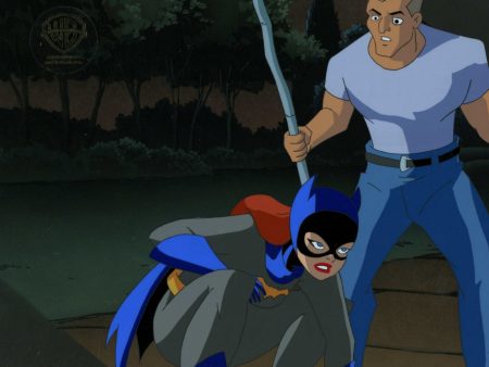 Batman and Mr. Freeze SubZero Original Production Cel On Original Background: Batgirl For Cheap