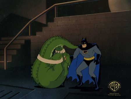 Batman The Animated Series Original Production Cel On Original Background: Batman Sale