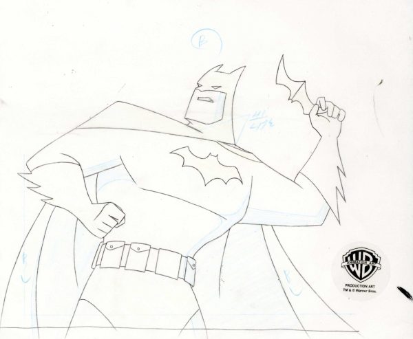 The New Batman Adventures Original Production Drawing: Batman Hot on Sale