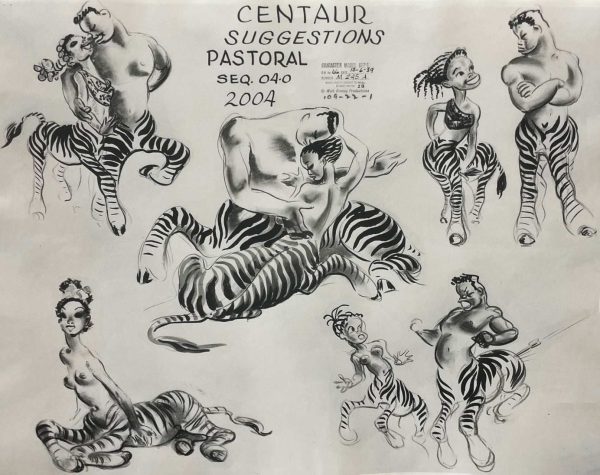 Fantasia Original Production Model Sheet: Centaurs For Cheap