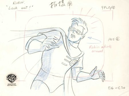 Batman The Animated Series Original Production Drawing: Robin Fashion