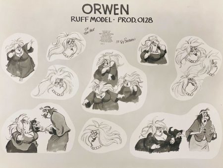 The Black Cauldron Original Production Model Sheet: Orwen Online Hot Sale