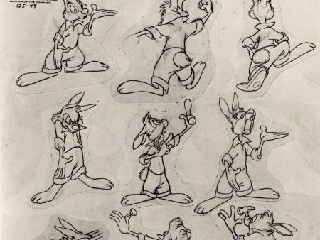 Song of the South Original Production Model Sheet: Uncle Remus Rabbit Model Sale