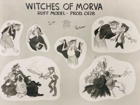 The Black Cauldron Original Production Model Sheet: Witches of Morva Online