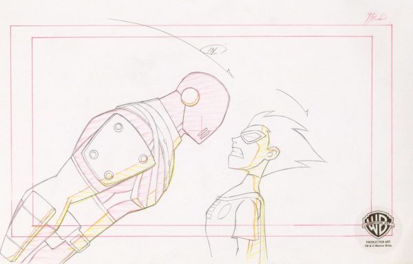 Teen Titans Original Production Drawing: Robin and Slade Online now