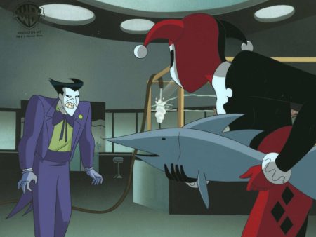 The New Batman Adventures Original Production Cel With Matching Drawing: Joker and Harley Quinn on Sale