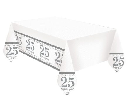 Silver Anniversaries Plastic Tablecover Online Sale