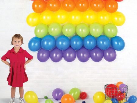 Primary Latex Balloon Backdrop Kit For Cheap