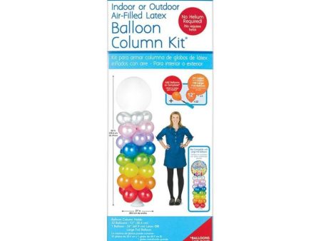 90in x 27in Assembled Air-Filled Latex Balloon Column Kit For Discount