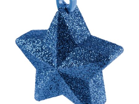 Glitter Star Blue Balloon Weight Supply