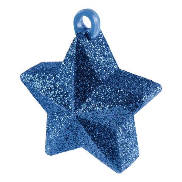 Glitter Star Blue Balloon Weight Supply