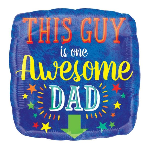 Awesome Dad Foil Balloon 45cm Fashion