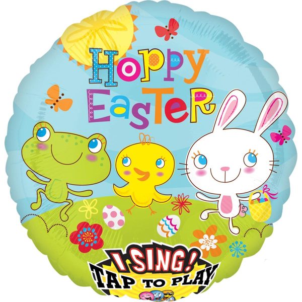 Cottontail Happy Easter Singing Balloon 28in Cheap