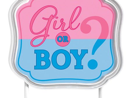 Baby Shower - Girl Or Boy? Plastic Cake Topper Discount