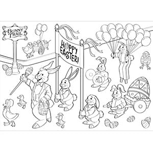 Easter Coloring Paper Placemats 24pcs Online Sale