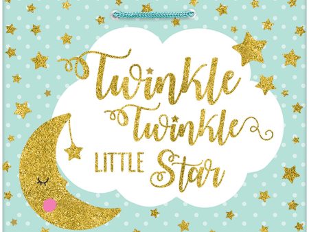 Twinkle Little Star With Glitter Large Vogue Gift Bag Supply